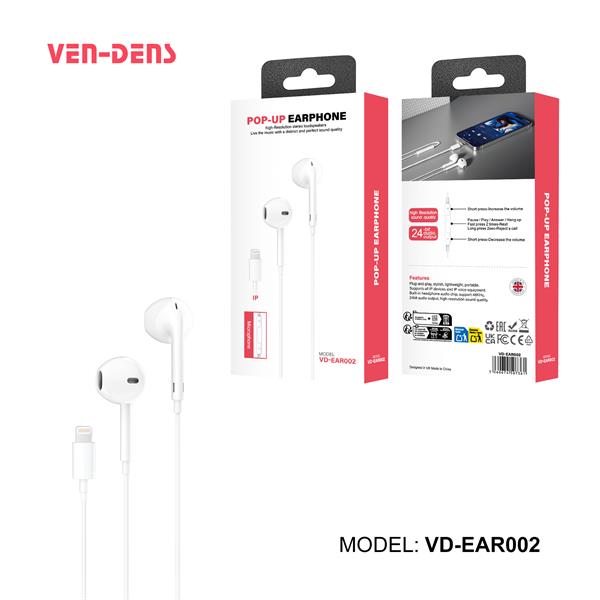 Ven-Dens Wired Earphone Lightning Semi-In-Ear